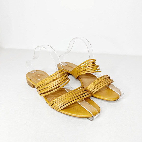 MADEWELL The Meg Slide Sandal in Leather tan strappy AH722 womens US 8 - Picture 1 of 5